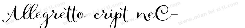 Allegretto Script OneC字体转换